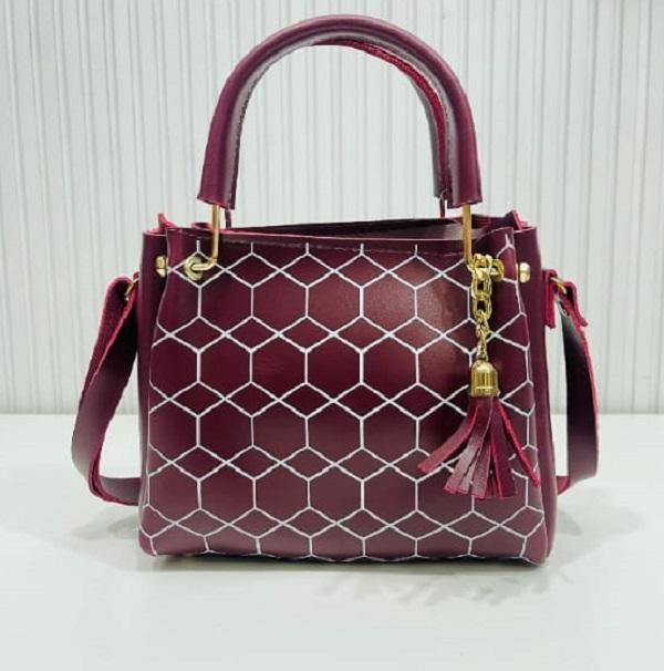 Women's PU Leather Printed Shoulder Bag β Multi Colors (Black, Blue, Maroon, White, Mustard)