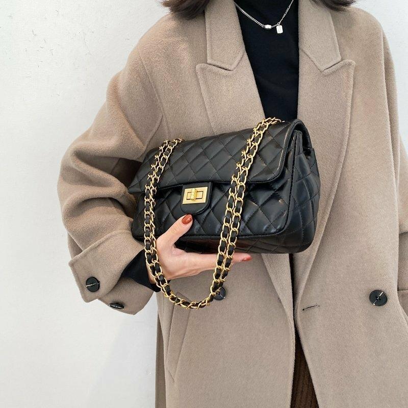 Black Embroidered PU Leather Shoulder Bag for Girls