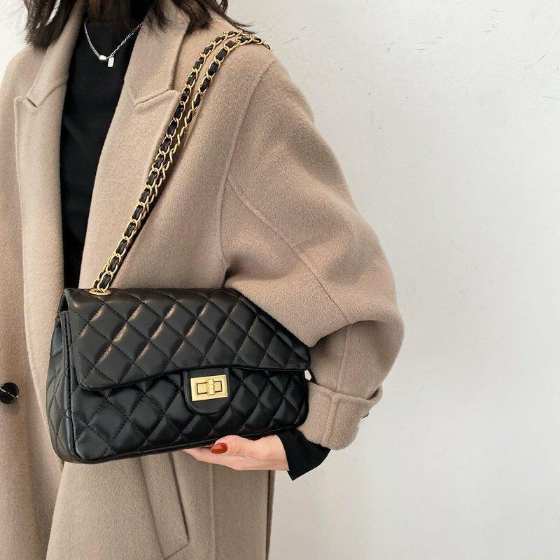 Black Embroidered PU Leather Shoulder Bag for Girls