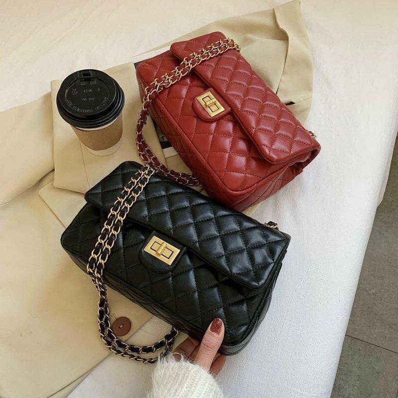 Black Embroidered PU Leather Shoulder Bag for Girls