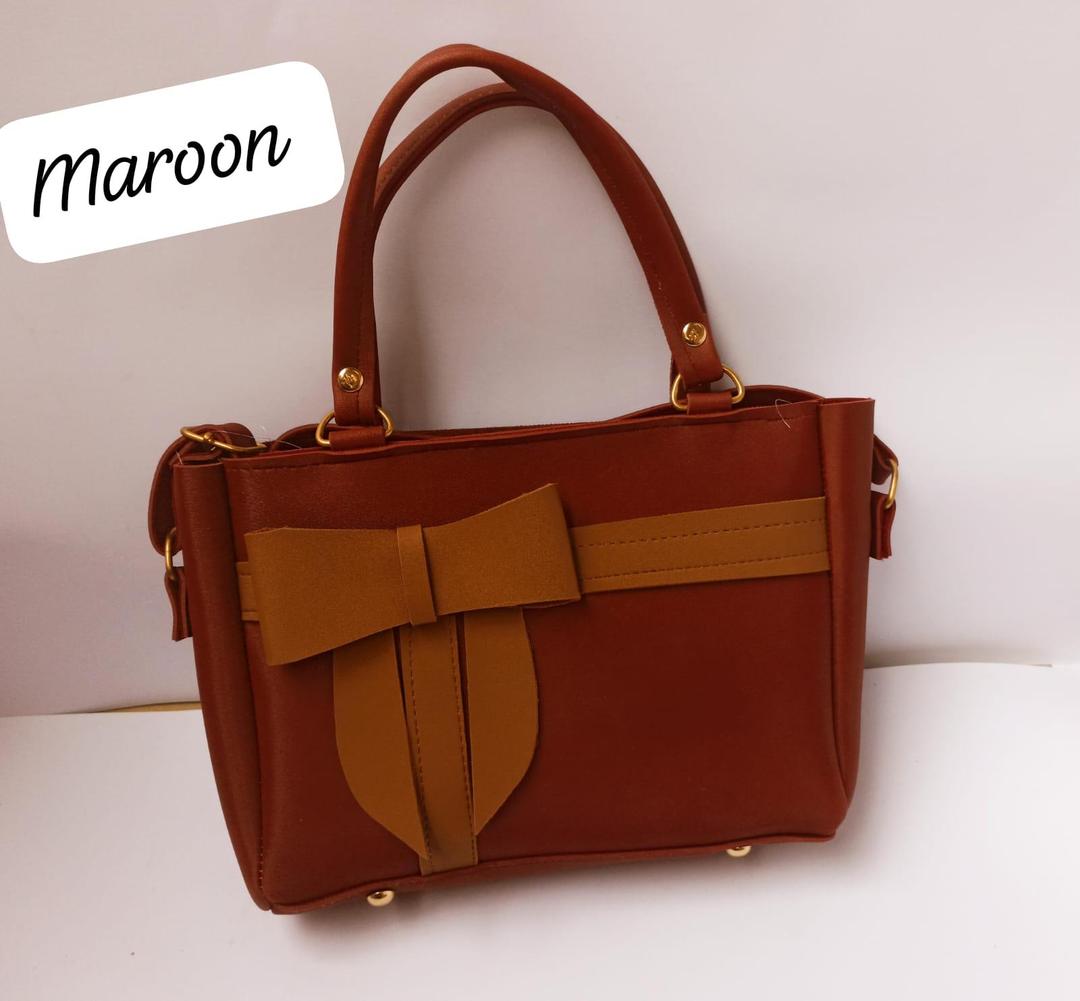 Women's Plain PU Leather Handbag β Top Handle Style (8 Colors)