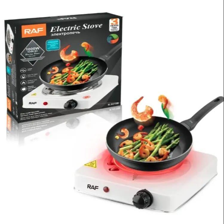 Portable Rechargeable Electric Stove – Sleek Black Stainless Steel Design