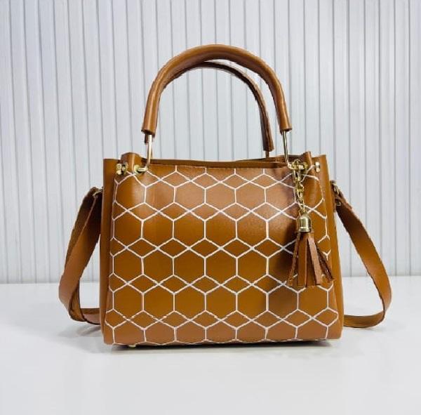 Women's PU Leather Printed Shoulder Bag – Multi Colors (Black, Blue, Maroon, White, Mustard)