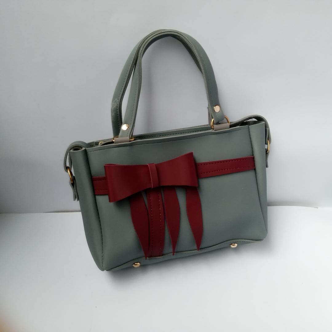 Women's Plain PU Leather Handbag – Top Handle Style (8 Colors)