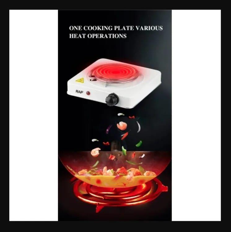 Portable Rechargeable Electric Stove – Sleek Black Stainless Steel Design